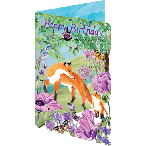 Greeting Card - LC Foxes in Meadow