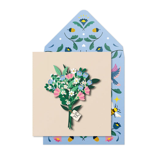 Greeting Card - Flowers Bouquet Thank You