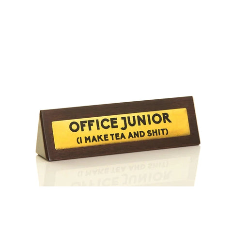 Wooden Desk Sign - Office Junior