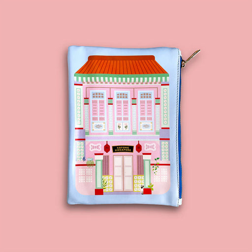 Zip Pouch - Katong Shophouse Pink