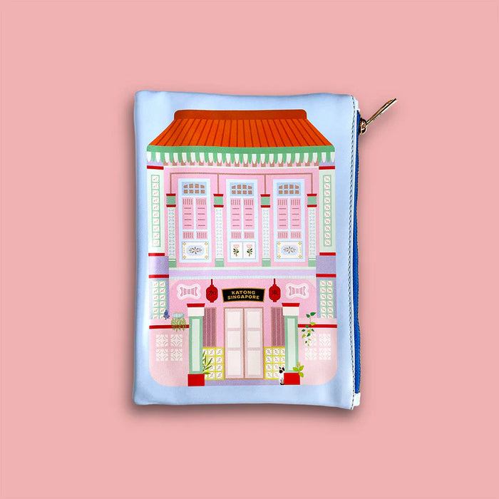 Zip Pouch - Katong Shophouse Pink