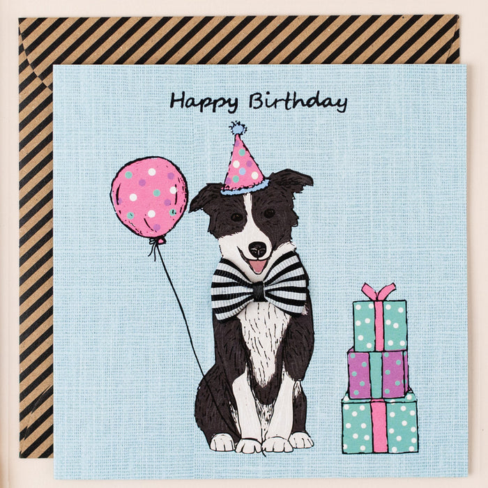 Greeting Card - Kaleidoscope Bday Border Collie