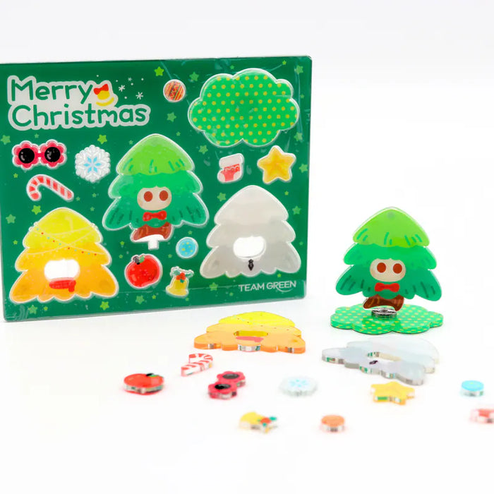 Christmas Magnetic Spinning Acrylic Standee - Dress-Up Tree