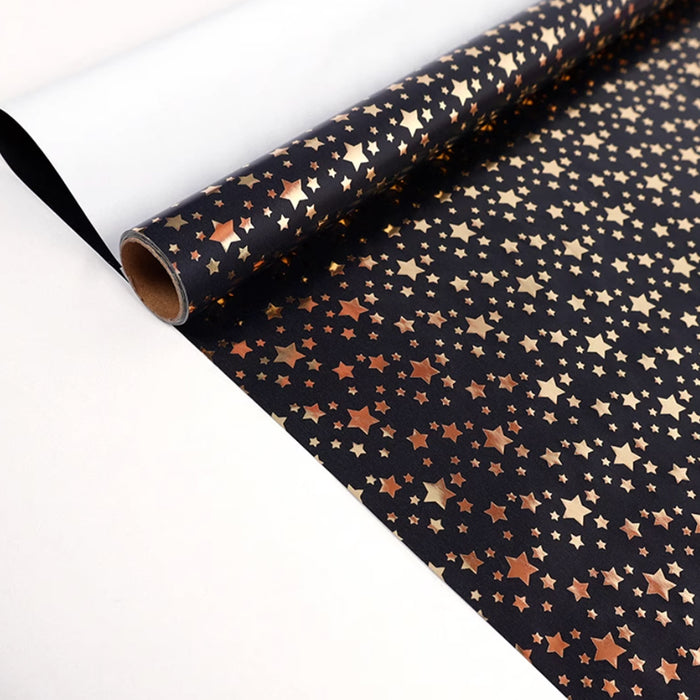 Gift Wrapping Paper Roll - 3M Gold Foil Stars