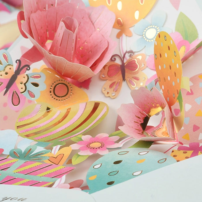 Greeting Card - Pop Up Flowers and Balloon