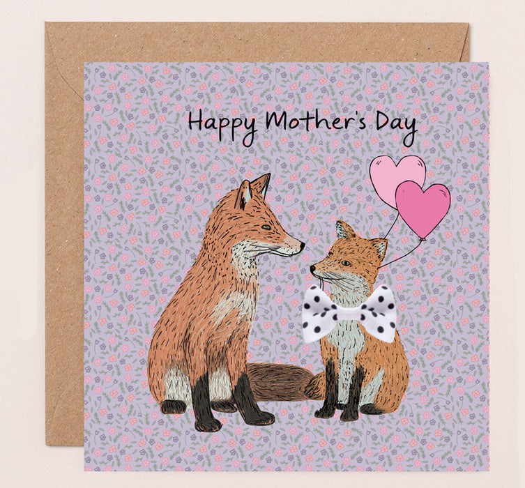 Greeting Card - Mothers Day Foxes