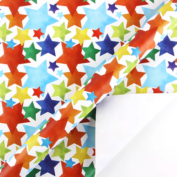 Gift Wrapping Paper Roll - 3M Colourful Large Stars