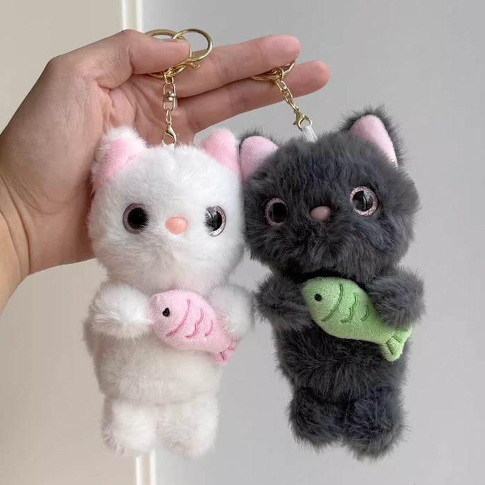 Plush Bag Charm - White Cat