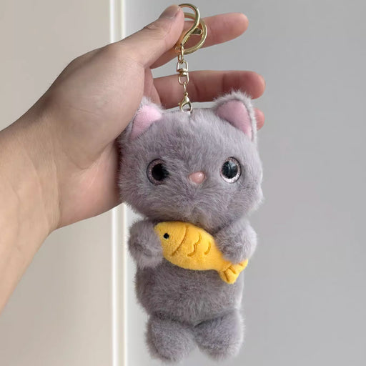 Plush Bag Charm - Gray Cat