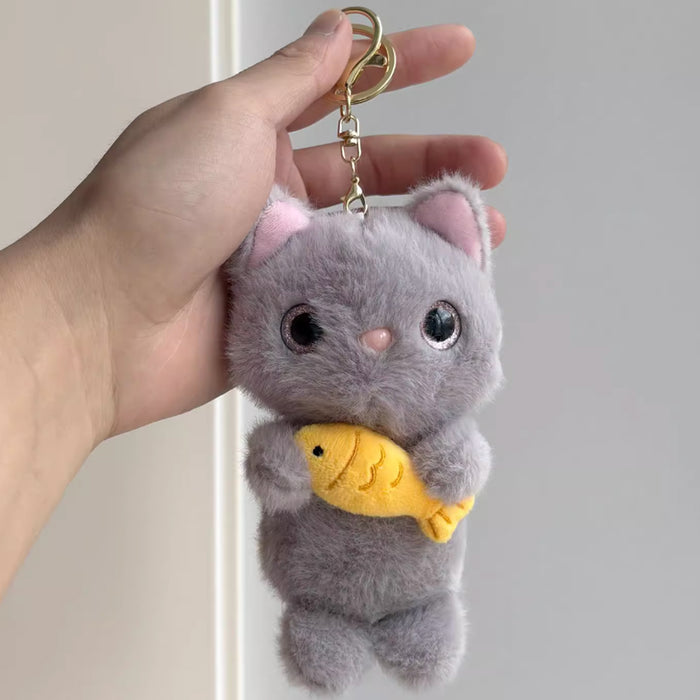 Plush Bag Charm - Gray Cat