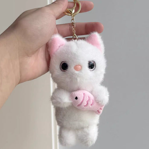 Plush Bag Charm - White Cat