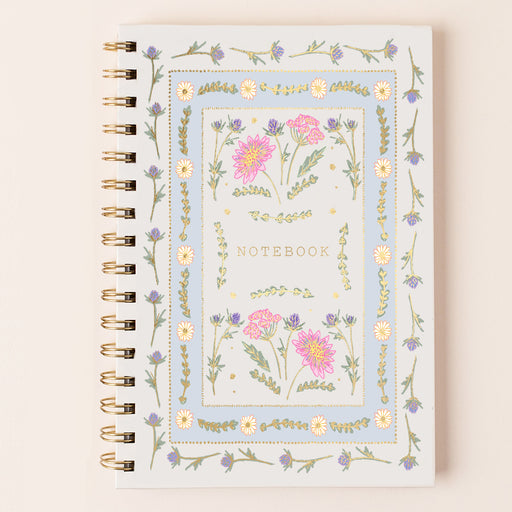 Notebook Cream Flower Border