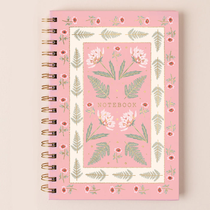Notebook Pink Flower Border