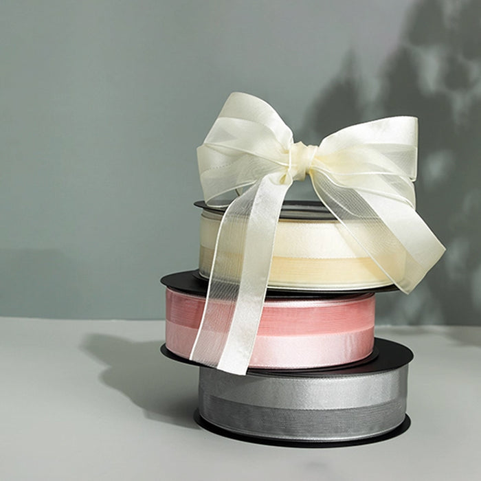 Gift Wrapping Ribbon 18m (Half sheer) - Black