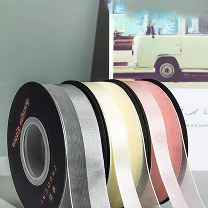 Gift Wrapping Ribbon 18m (Half sheer) - Black