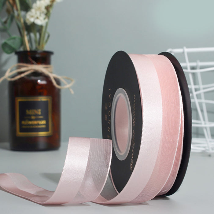 Gift Wrapping Ribbon 18m (Half sheer) - Pink