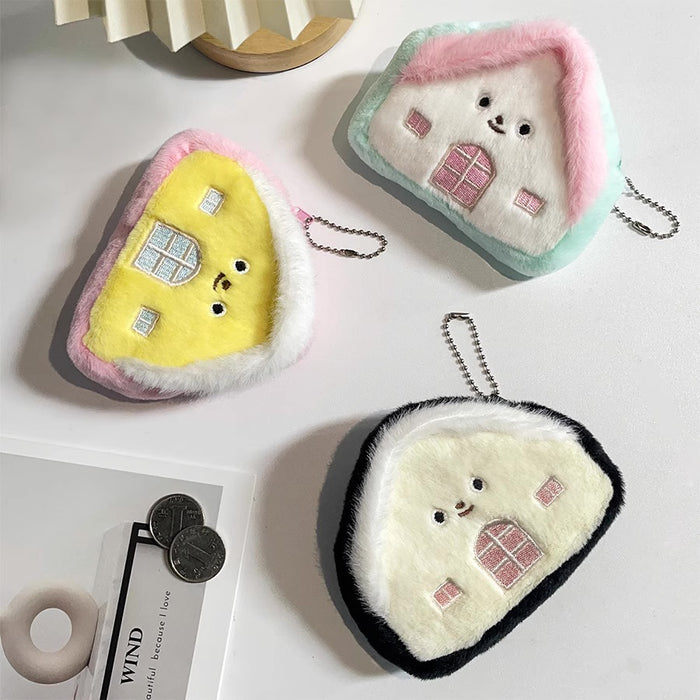 Coin Purse - Pink and Yellow House