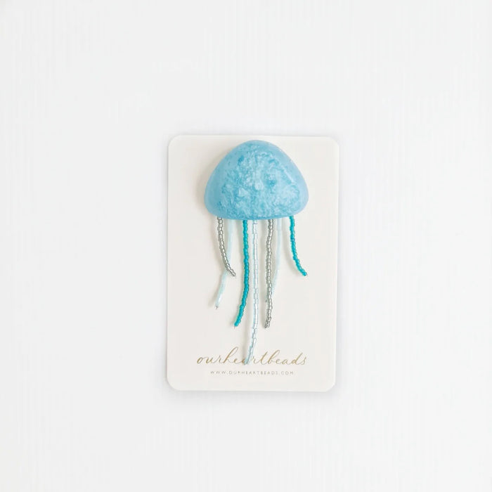 Jellyfish Aqua Brooch