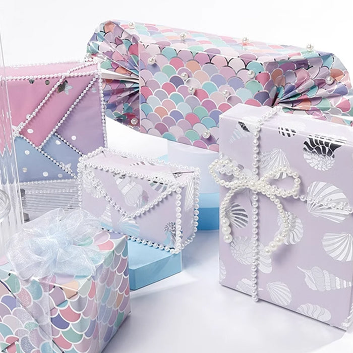 Gift Wrapping Paper Roll - 3M Foil Seashells