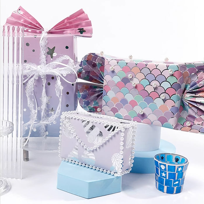 Gift Wrapping Paper Roll - 3M Pastel Mermaid Scallop