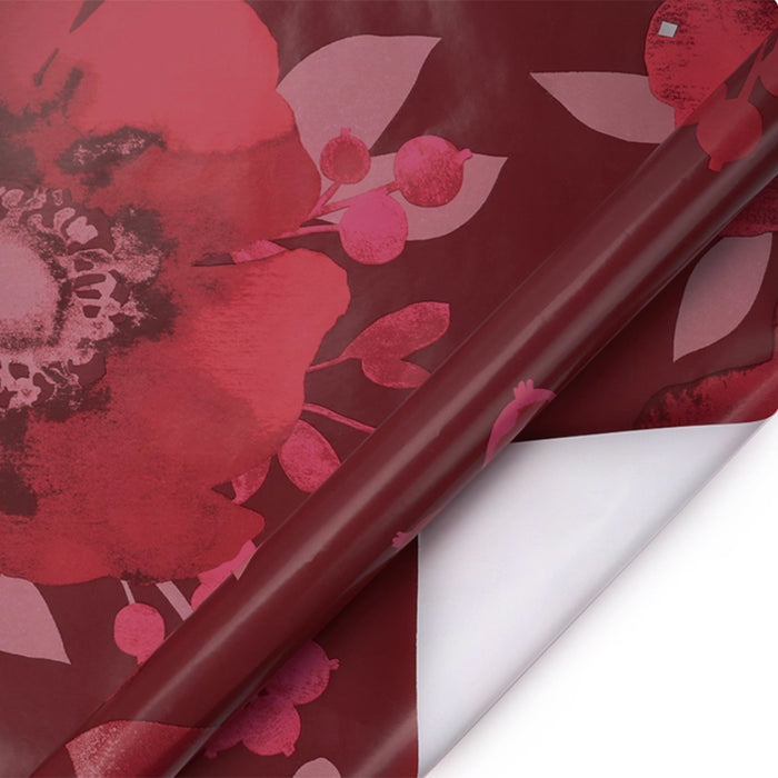 Gift Wrapping Paper Roll 4 Sheets - Nordic Red Leaves