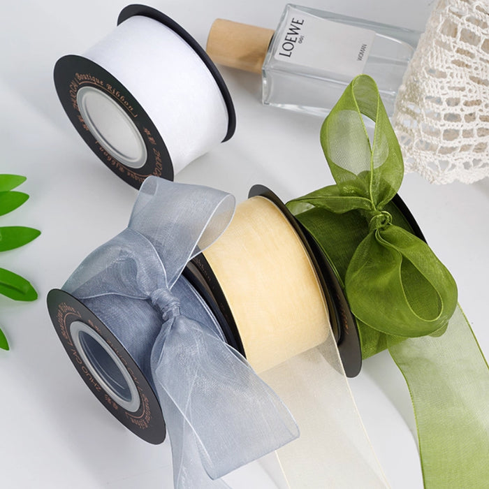 Gift Wrapping Organza Ribbon Thick - Champagne Pink