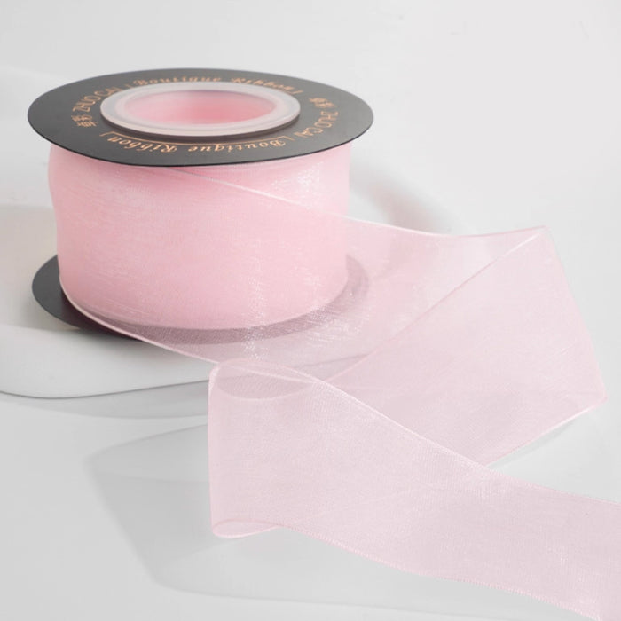 Gift Wrapping Organza Ribbon Thick - Light Pink