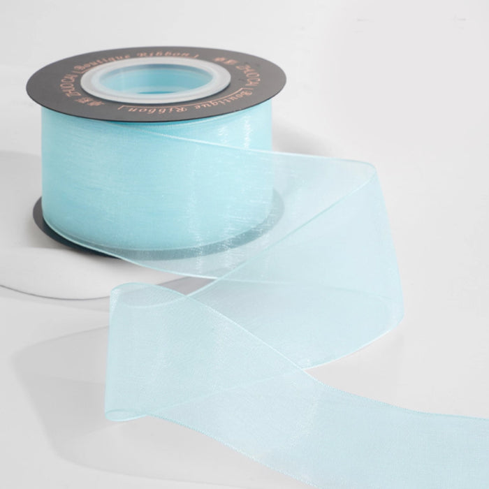 Gift Wrapping Organza Ribbon Thick - Sky Blue