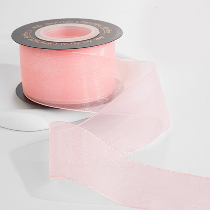 Gift Wrapping Organza Ribbon Thick - Champagne Pink