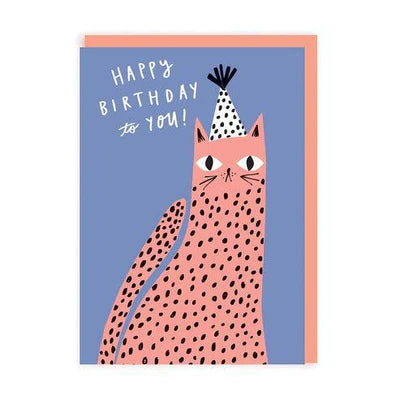 Greeting Card - Pink Leopard HBD