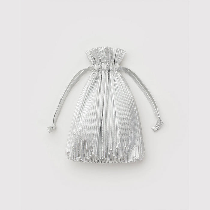 Baggu Pleated Baggu - Chrome Metallic