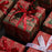 Gift Wrapping Ribbon - Christmas Trees on Red