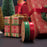 Gift Wrapping Ribbon - Christmas Trees on Red