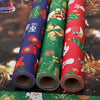 Gift Wrapping Paper Roll - 5M Christmas Rabbits on Red