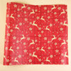 Gift Wrapping Paper Roll - 5M Reindeer and Snowflakes on Red