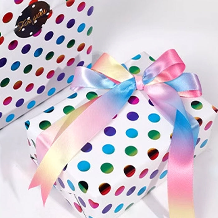 Gift Wrapping Paper Roll - 3M Colourful Foil Dots