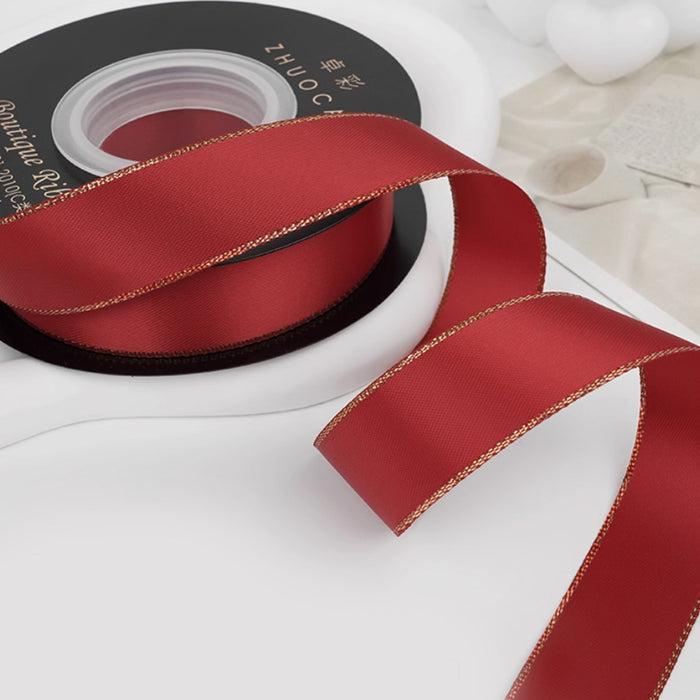 Gift Wrapping Ribbon Thick 18m - Brick Red