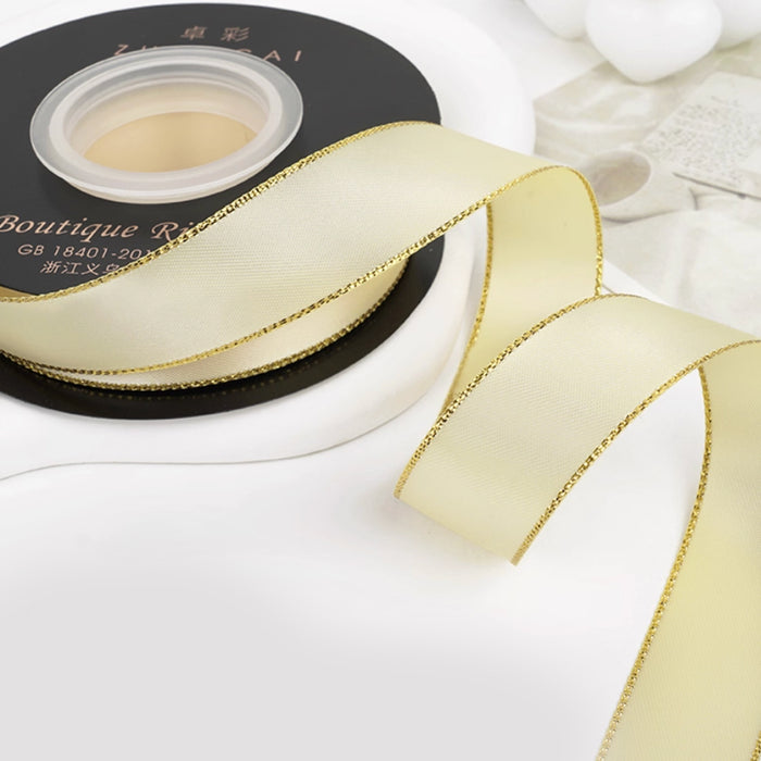 Gift Wrapping Ribbon Thick 18m - Buttercream White