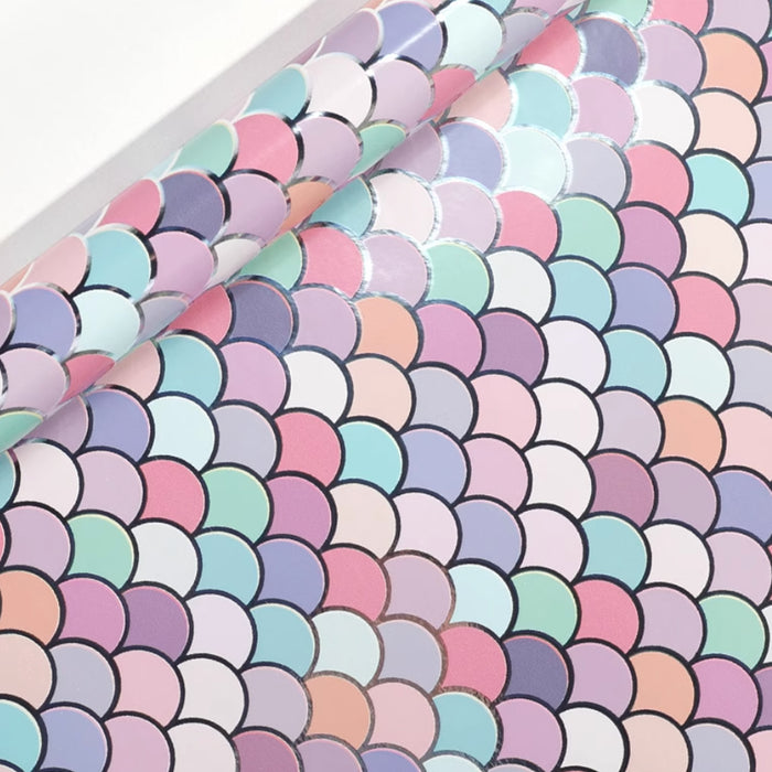 Gift Wrapping Paper Roll - 3M Pastel Mermaid Scallop