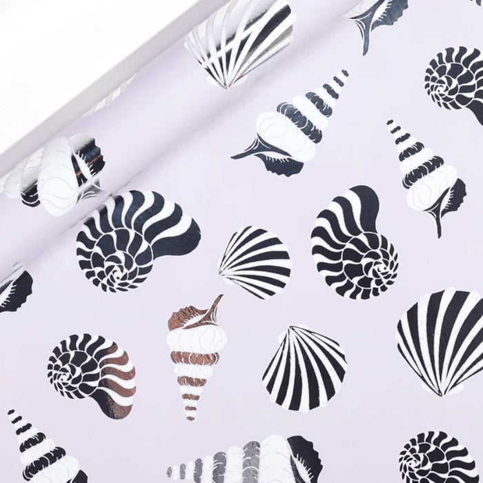 Gift Wrapping Paper Roll - 3M Foil Seashells