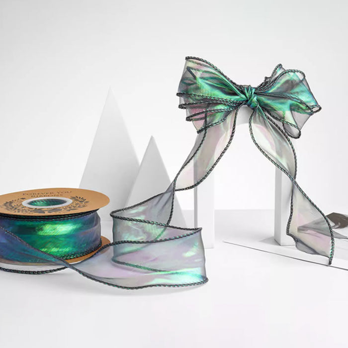 Gift Wrapping Shimmer Organza Ribbon Thick - Purple