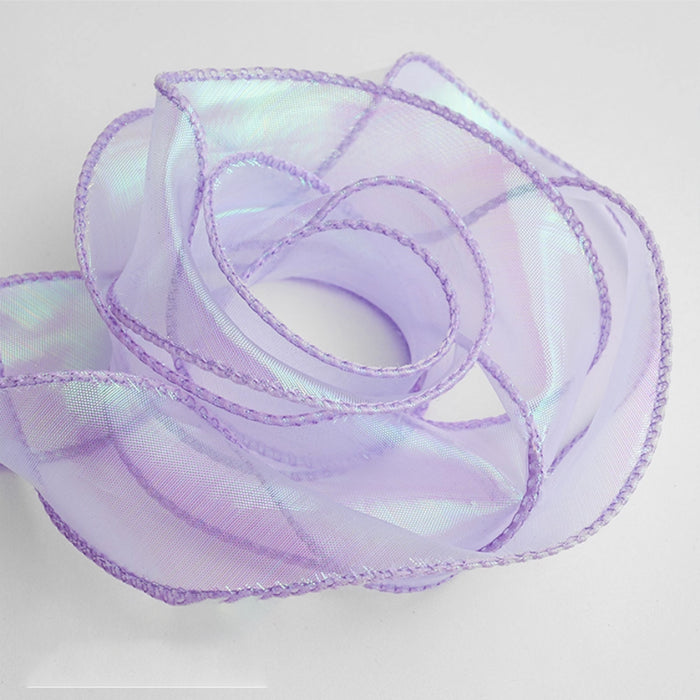 Gift Wrapping Shimmer Organza Ribbon Thick - Purple