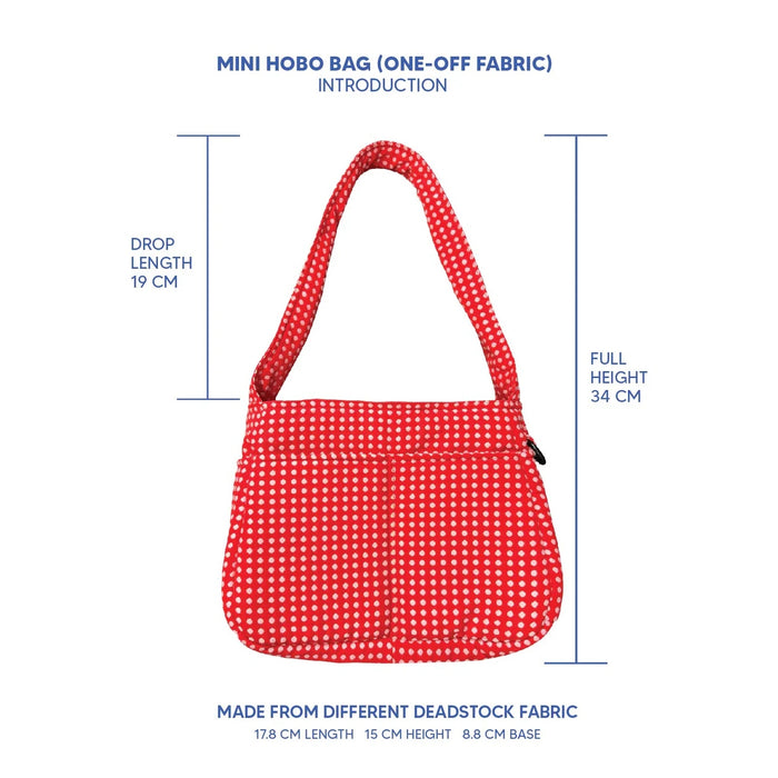 Mini Hobo (Deadstock Fabric) - Rose Stripe