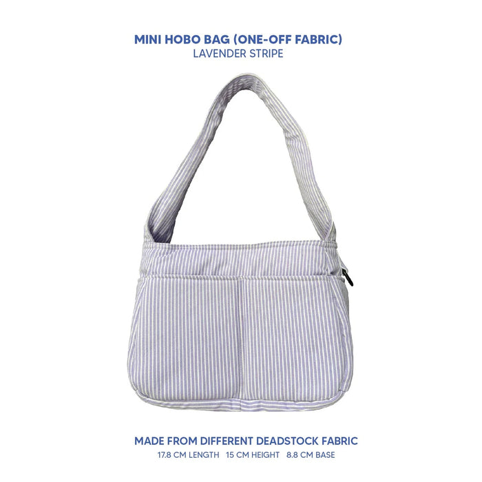 Mini Hobo (Deadstock Fabric) - Lavender Stripe