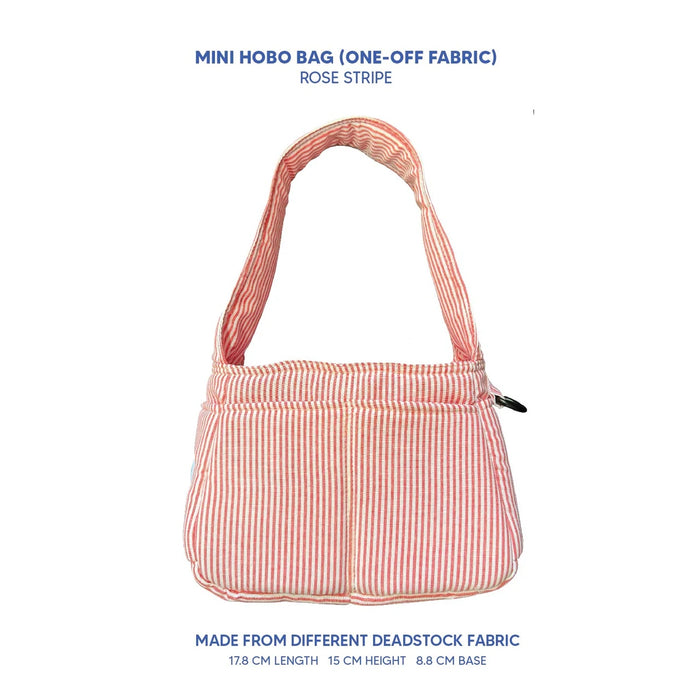 Mini Hobo (Deadstock Fabric) - Rose Stripe