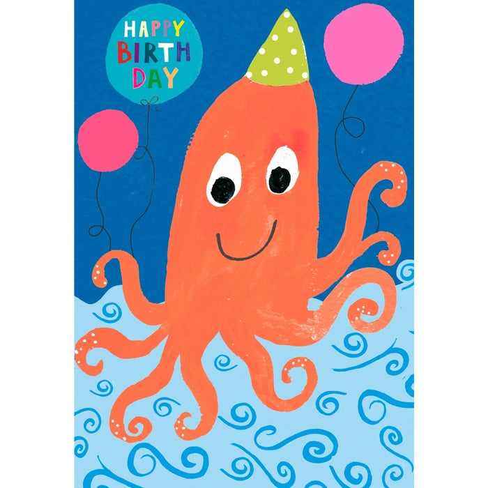 Greeting Card - PS Sunshine Birthday Octopus