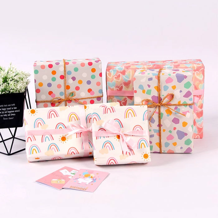 Gift Wrapping Paper Roll - 3M Pastel Pink Terrazo