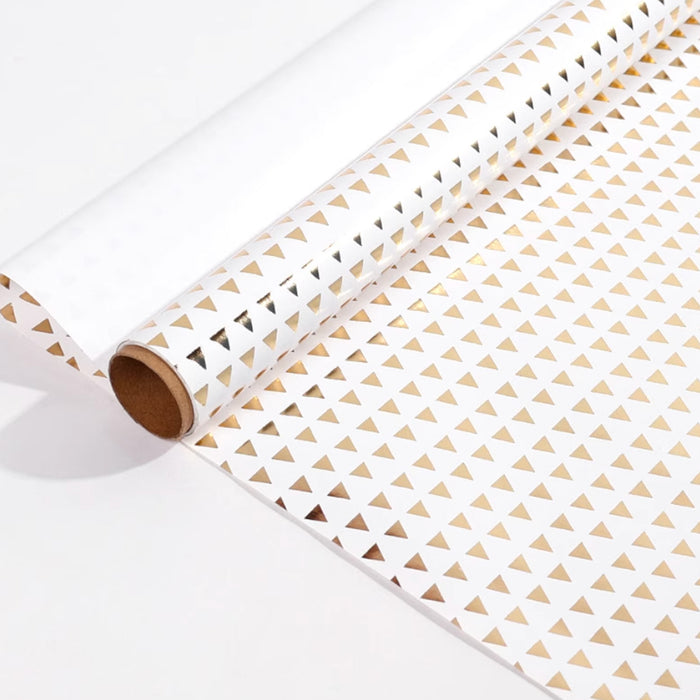 Gift Wrapping Paper Roll - 3M Mini Gold Foil Triangle