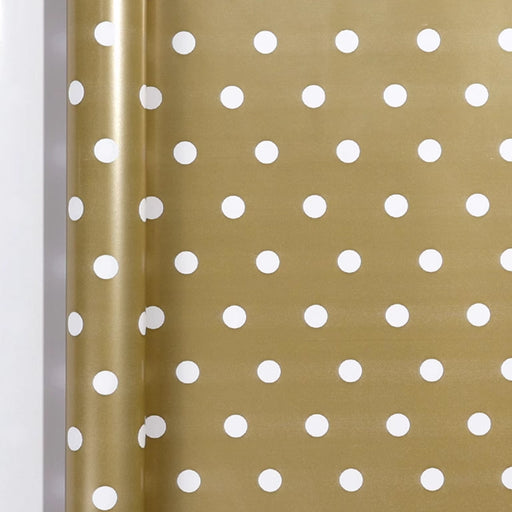 Gift Wrapping Paper Roll - 3M White Dots on Gold