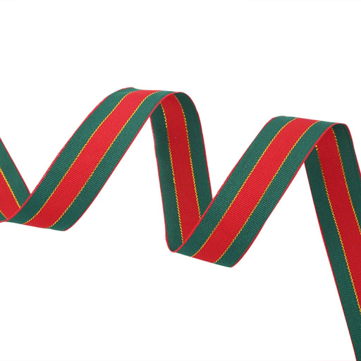 Gift Wrapping Ribbon Thin - Red with Green Lining